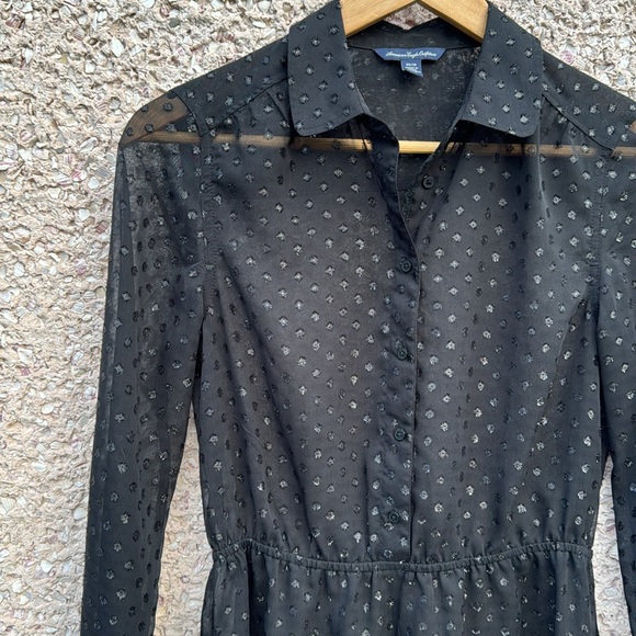 American Eagle Outfitters Sheer Polka Dot Dress - Picture 3 of 7